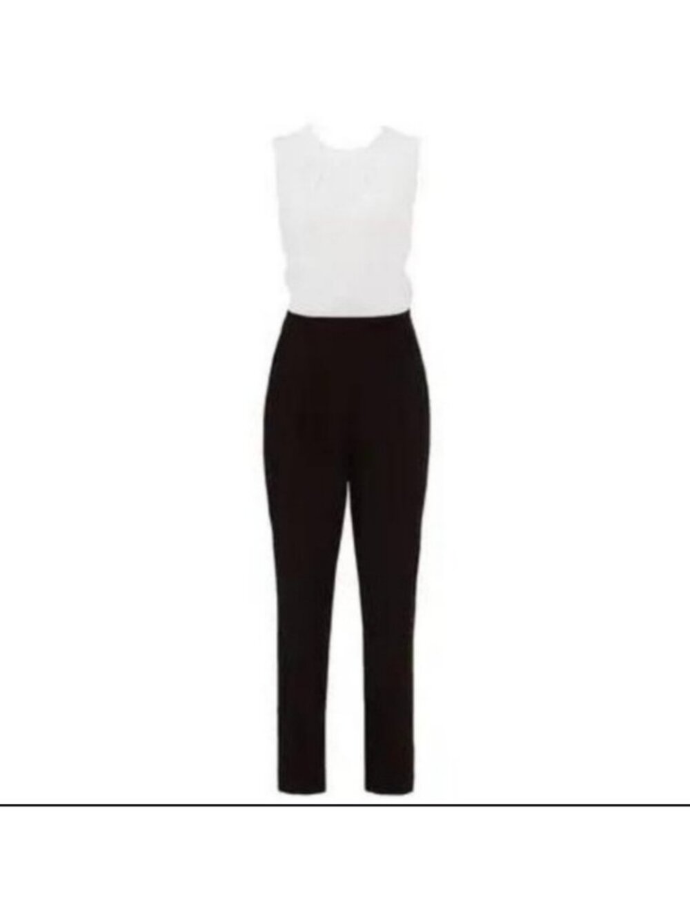 Kate Spade Saturday Sleeveless Jumpsuit  Colorblock, White, Black